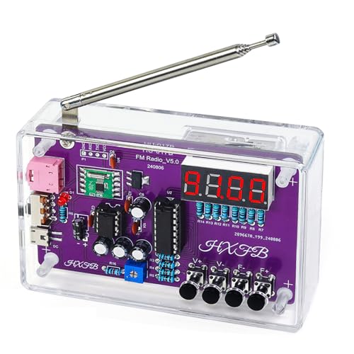 EIELE Löten Praxis Kit Radio FM 87-108MHz mit 2 Power-Modi und 2 Audio-Ausgang Modi DIY Elektronik Projekt Kit Erwachsene DIY Kit (Löten erforderlich) von EIELEDIY