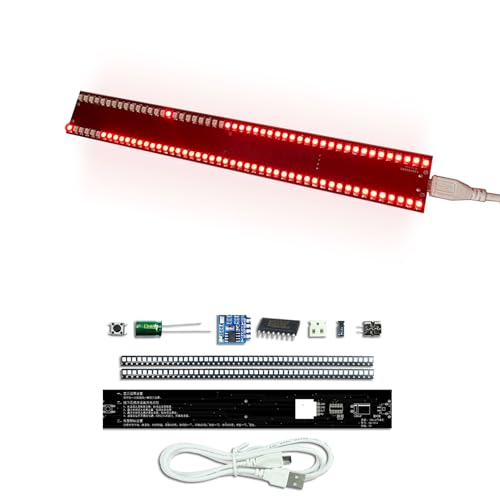 EIELE SMD-Lötpraxis-Kit Rote soundgesteuerte Musik-Spektrum-Lampe Mit 12 coolen Farben Geeignet für Schulunterricht und Lötenthusiasten Löten erforderlich Inklusive SMD-LEDs (Rote) von EIELEDIY