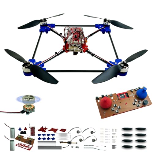 Quadrotor-Drohnen-DIY-Kit EIN einzigartiges STEM-Projekt mit Bürstenlosem Motor, optischem Flussschweben, EIN-klick-Start und -Landung sowie 360°-Umdrehung für DIY-Enthusiasten, um die Grundlagen der von EIELEDIY