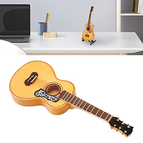 6.69in Miniatur-Gitarren Dekoration, Handi Craft Basswood Mini-Akustik Gitarre mit Stand für Abschluss Feier, Wohnzimmer Dekor, Tiny Guitar Replica von EIMSOAH