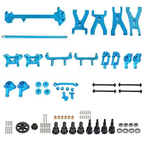 EIMSOAH Upgrade-Ersatzteilsatz, Zentralantriebswellen-Lenkgestänge-Schwenkarm, RC-Stoßdämpferturm, Passend für A959 A969 A979 K929 1/18 RC-Car (Blau) von EIMSOAH
