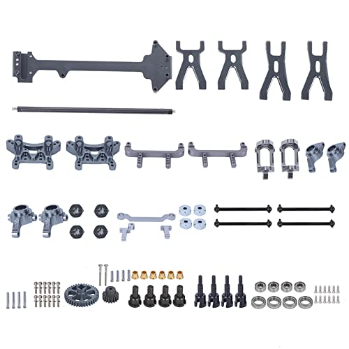 EIMSOAH Upgrade-Ersatzteilsatz, Zentralantriebswellen-Lenkgestänge-Schwenkarm, RC-Stoßdämpferturm, Passend für A959 A969 A979 K929 1/18 RC-Car (Ti-Farbe) von EIMSOAH
