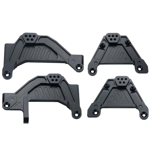 EIOLWJIEO 4 stücke Vorne Hinten Stoßdämpfer SCX6 Aluminium Legierung Für Crawler Glatt Schwarz RC Auto Zubehör Ersatz Teile RC Upgrade Teil von EIOLWJIEO