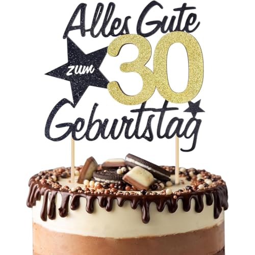 Torten Deko 30 Geburtstag Mann Frau 30 Geburtstag Alles Gute zum Geburtstag 30 Jahre Happy 30th Birthday Cake Topper Kuchen Topper Kuchendeko 30 Geburstagstorte Gold für 30 Geburtstag Frauen Männer von EIYVPRA