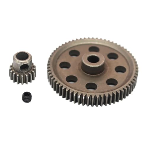 EJRNPWRF 11184 Metal Diff Main Gear 64T 11181 Motor Ritzel Getriebe 17T 21T 26T 29T für LKW 1/10 RC Teile für HSPHimoto für Amax Redcat 94111(64T und 17T) von EJRNPWRF