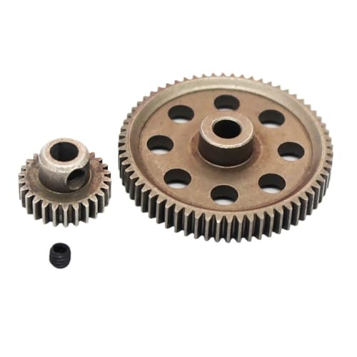 EJRNPWRF 11184 Metal Diff Main Gear 64T 11181 Motor Ritzel Getriebe 17T 21T 26T 29T für LKW 1/10 RC Teile für HSPHimoto für Amax Redcat 94111(64T und 26T) von EJRNPWRF