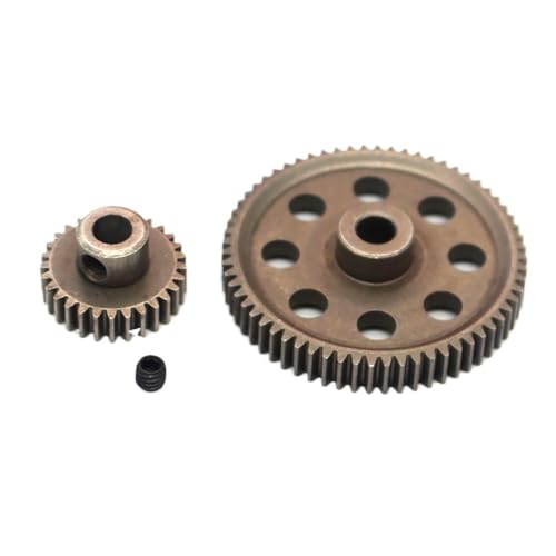 EJRNPWRF 11184 Metal Diff Main Gear 64T 11181 Motor Ritzel Getriebe 17T 21T 26T 29T für LKW 1/10 RC Teile für HSPHimoto für Amax Redcat 94111(64T und 29T) von EJRNPWRF