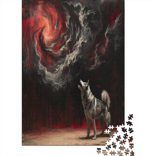 Alaskan Malamute Dog Puzzlespiel 1000 Teile Puzzle Für Erwachsene Und Kinder Ab 14 Jahren, Erwachsenen Puzzlespiel Puzzel 1000pcs (75x50cm) von EKDKERBDI