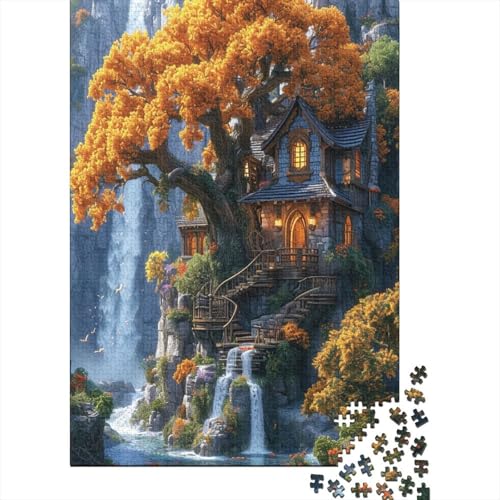 Berghütte Puzzlespiel 1000 Teile Erwachsene -Puzzle 1000 Stück Spiel Puzzles Für Erwachsene Kinder Puzzle Erwachsenen Puzzlespiel Puzzel 1000pcs (75x50cm) von EKDKERBDI