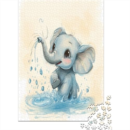 Cartoon Elefant Puzzle 1000 Teile,Puzzle Für Erwachsene, Impossible Puzzle,Puzzle 1000 Puzzle Home Dekoration Puzzle,Erwachsenenpuzzle Puzzel 1000pcs (75x50cm) von EKDKERBDI