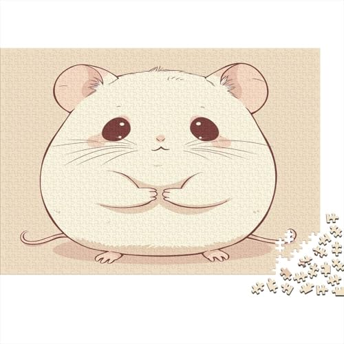 Hamster 1000 Stück Puzzles Für Erwachsene Teenager Stress Abbauen Familien-Puzzlespiel Mit Poster in 1000-teiliges Puzzle Kinder Lernspiel Spielzeug Geschenk Puzzel 1000pcs (75x50cm) von EKDKERBDI