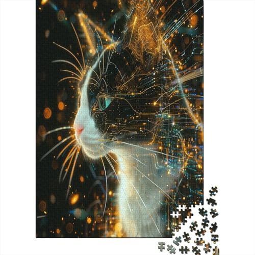 Kat 1000 Stück Puzzles Für Erwachsene Teenager Stress Abbauen Familien-Puzzlespiel 1000-teiliges Puzzle Kinder Lernspiel Spielzeug Geschenk Puzzel 1000pcs (75x50cm) von EKDKERBDI