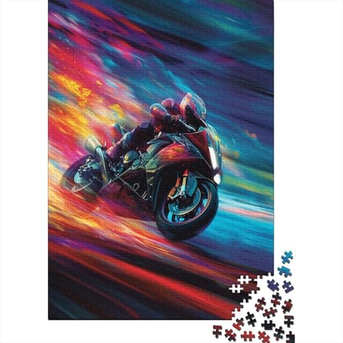 Kreuz-Country Motorcycle Puzzlespiel 1000 Teile Für Erwachsene, Einzigartige Kunstwerke Und Vorlage - Geburtstagsgeschenk - Spaßige Puzzles Mit Überraschung Puzzel 1000pcs (75x50cm von EKDKERBDI