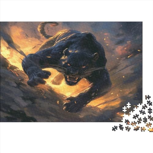 Panther Puzzle 1000 Teile Erwachsene Puzzles Für Erwachsene Klassische Puzzles 1000 Teile Erwachsene Puzzlespiel Schwer Pädagogisches Spielzeug Erwachsene Kinder Puzzel 1000pcs (75x50cm) von EKDKERBDI