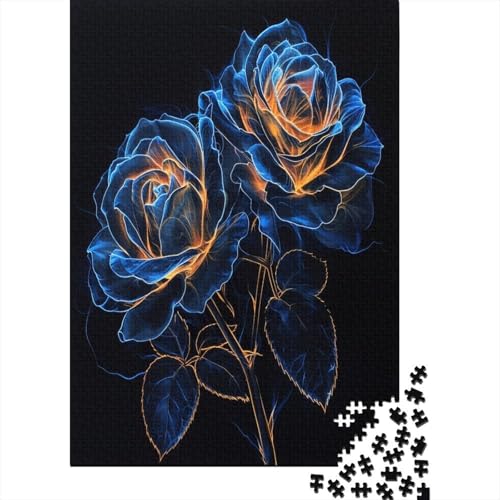 Rose Puzzle 1000 Teile Für Erwachsene Und Kinder Ab 14 Jahrenfür Stressabbauer Puzzlespiel Erwachsenen Puzzlespiel Puzzel 1000pcs (75x50cm) von EKDKERBDI