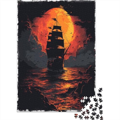 Segelboot 1000 Teile Puzzle Für Erwachsene, Hochwertige Recycelbare Materialien Und Druck Puzzlespiel, Familienspiel, Geschenk Für Liebhaber Oder Freunde Puzzel 1000pcs (75x50cm) von EKDKERBDI