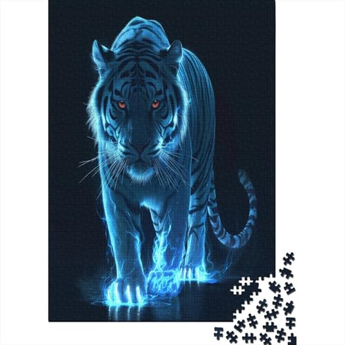 Tiger 1000 Teile Puzzle Für Erwachsene, Hochwertige Recycelbare Materialien Und Druck Puzzlespiel, Familienspiel, Geschenk Für Liebhaber Oder Freunde Puzzel 1000pcs (75x50cm) von EKDKERBDI