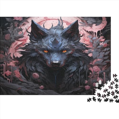 Wolf 1000 Teile, Impossible Puzzle,GesKükenlichkeitsspiel Für Die Ganze Familie, Erwachsenenpuzzle Ab 14 Jahren Puzzel 1000pcs (75x50cm) von EKDKERBDI