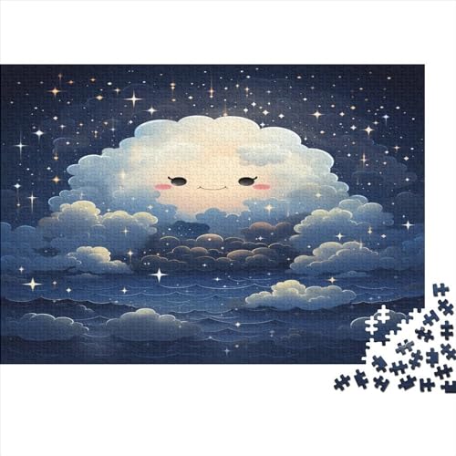 Niedliche Wolken 300 Teile Premium-Puzzles Für Erwachsene - Spaß Und Lernspiele - Perfekte AI Design Puzzle-Geschenke 300pcs (40x28cm) von EKIDAZ