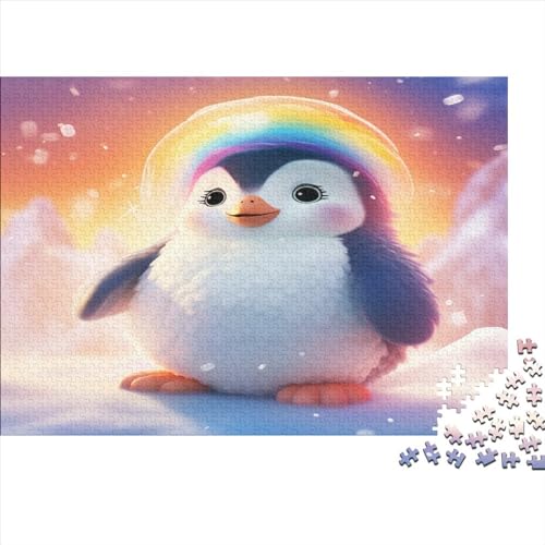 Niedlicher Pinguin 1000 Teile Puzzle Lernspiel Spielzeug Puzzles Für Erwachsene Klassische AI Animals Puzzles Puzzles Erwachsene 1000pcs (75x50cm) von EKIDAZ