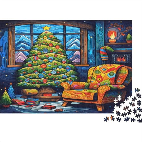 Weihnachtsbaum 1000 Teile Premium-Puzzles Für Erwachsene - Spaß Und Lernspiele - Perfekte AI Design Puzzle-Geschenke 1000pcs (75x50cm) von EKIDAZ