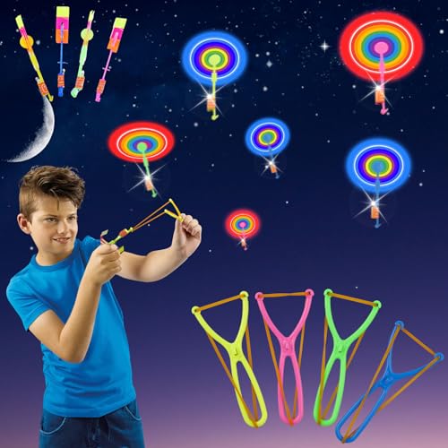 EKKONG 16 Stück Party Fly Leuchtspielzeug Kinder Propeller Spielzeug Mitgebsel Kindergeburtstag Fliegen Spielzeug Give Aways Outdoor Led Fliegendes Schleuder Spiele Gastgeschenke von EKKONG