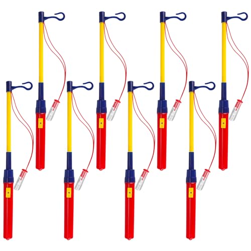 EKKONG Laternenstab 40cm Laternenstäbe 8 Stück,Laternenstab mit LED,Laternenstange Für Kinder,Laternenstab mit LED für St. Martins-Paraden, Kindergarten, Kostümpartys, Halloween von EKKONG