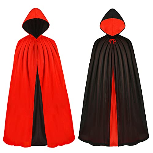 EKKONG Umhang Kinder Halloween Kostüm Zauberer Kostüm Hexe Umhang Vampir Dracula Mantel 90cm für Halloween Party Cosplay Kinder Herren Damen Community-Aktivitäten, Bühnenperformance,Themenparty von EKKONG