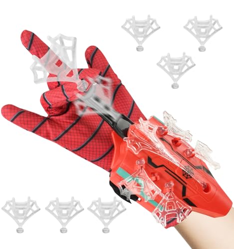 EKKONG Launcher Handschuhe Kinder, Spielzeug Handschuhe Karikatur Handgelenk Launcher, Spielzeuge Handschuhe Spinnennetz, Launcher Handschuh, für Kinder Cosplay Kostümrequisiten (J) von EKKONG