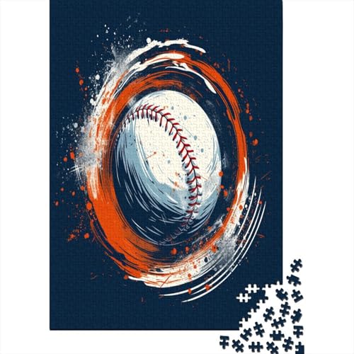 Baseball Puzzle 1000 Teile Puzzles Für Erwachsene Lernspiel Herausforderungsspielzeug 1000-teilige Puzzlespiel Für Erwachsene Kinder Puzzel 1000pcs (75x50cm) von EKZLQJWPN