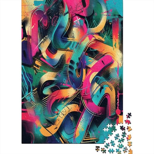 Graffiti Puzzle 1000 Teile Puzzle Für Erwachsene Und Kinder Ab 14 Jahren Puzzel 1000pcs (75x50cm) von EKZLQJWPN