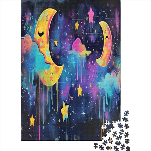 Mond and Sterns Puzzle 1000 Teile Puzzle Erwachsene Schwieriges Schwer Puzzle Für Erwachsene Und Kinder Ab 14 Jahren Puzzel 1000pcs (75x50cm) von EKZLQJWPN