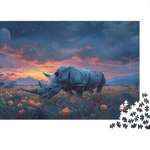 Rhinoceros 1000 Teile Puzzle, Puzzles Für Erwachsene, 1000 Teile Puzzlespiel Für Jugendliche & Erwachsene Puzzlespiel Puzzel 1000pcs (75x50cm) von EKZLQJWPN