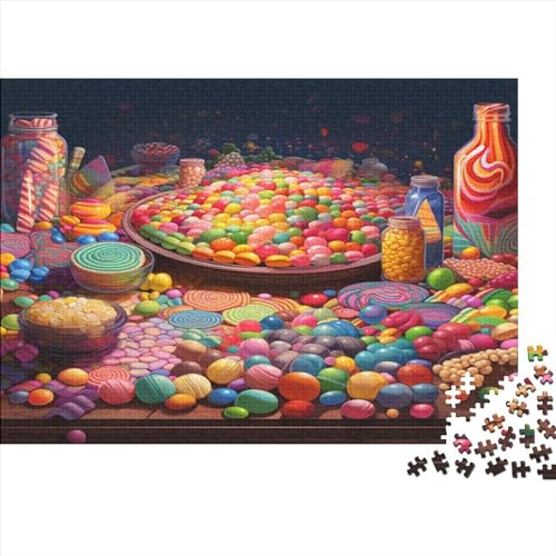 Süßwarenladen 1000 Teile,Impossible Puzzle,Geschicklichkeitsspiel Für Die Ganze Familie, Erwachsenen Puzzlespiel Puzzel 1000pcs (75x50cm) von EKZLQJWPN