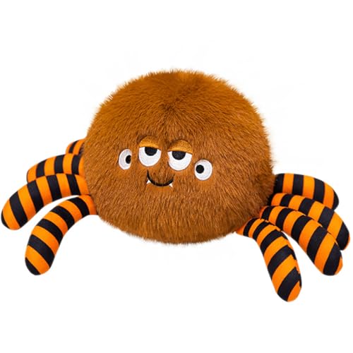 ELAINREN Cartoon-Anime-Spinne, lebensechte braune Spinne, Plüschtier, entzückende pelzige Spinne, Plüsch, Halloween-Geschenke, 40 cm von ELAINREN