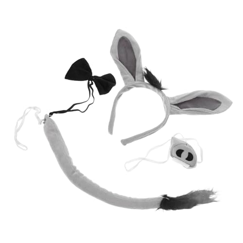 ELAYARD Donkey Cosplay Leichtes Esel Kostüm Haarreif mit und Fliege Halloween Karneval Tierkostüm Zubehör für Mädchen Festliche Verkleidung ELAYARD Donkey Cosplay Leichtes Esel Kostüm Haarreif mit und Fliege Halloween Karneval Tierkostüm Zubehör für Mädchen Festliche Verkleidung von ELAYARD