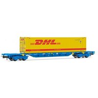 ELECTROTREN 80507423 H0 4-achsiger Containerwaggon MMC3 mit 45-Container DHL, RENFE, Ep. V von ELECTROTREN