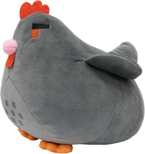 ELEFAD Stardew-Valley Game Huhn aus Plüsch, 20 cm, Plüschtier, Huhn, Zucht, Kissen aus Plüsch für Fans (grau) von ELEFAD