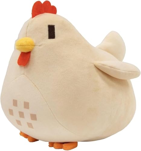 ELEFAD Stardew-Valley Game Huhn aus Plüsch, 20 cm, Plüschtier, Huhn, Zucht, Kissen aus Plüsch für Fans (weiß) von ELEFAD