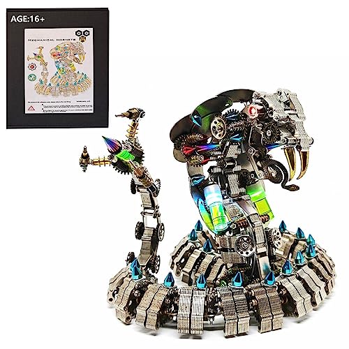 ELEMENTO 3D Metall Puzzle für Erwachsene, 1000+PCS Mechanische Cobra Schlange Modell Metall Montage Spielzeug, Realistische Mechanische Kit Kreative Geschenk Sammlung Kunst Ornament von ELEMENTO