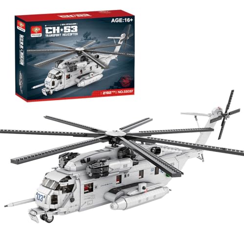 ELEMENTO Hubschrauber Bausteine, 1:35 CH-53E Super Stallion Militär Helikopter, 2192 Klemmbausteine Baustein Geschenke für Erwachsene, MOC-127265 Entworfen von DarthDesigner von ELEMENTO