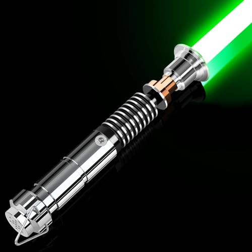 Smooth Swing Luke Duell Lichtschwerter, RGB 16 Farben Lichtschwert mit Bewegungssteuerung | 16 Sound Fonts Metallgriff Lightsaber FX Schwert für Erwachsene Geschenk, USB-C Aufladung von ELESKOCO