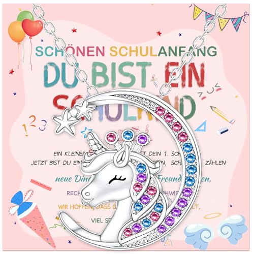 ELF-GRETTER Einschulung Mädchen Schultüte Geschenk, Schulanfang Mädchen Schutzengel Halskette, Schulkind 2024 Schultüte Füllung Einschulungsgeschenke Mädchen (Mehrfarbig) von ELF-GRETTER