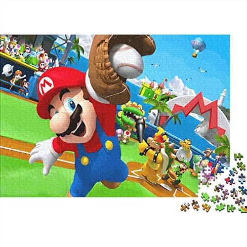 Super Mario Classic – Puzzle Luigi Mario 1000 Teile, Panorama, Geschicklichkeitsspiel Für Die Ganze Familie, Erwachsenenpuzzle Ab 14 Jahren 1000pcs (75x50cm) von ELGISI