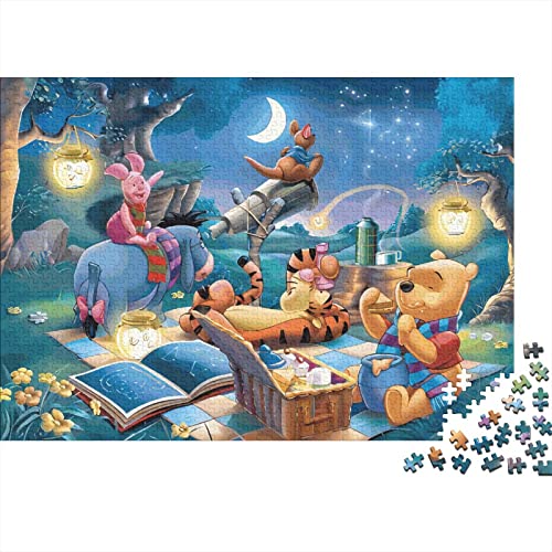 Winnie Puuh Classic – Puzzle animierte Charaktere 1000 Teile, Panorama, Geschicklichkeitsspiel Für Die Ganze Familie, Erwachsenenpuzzle Ab 14 Jahren 1000pcs (75x50cm) von ELGISI