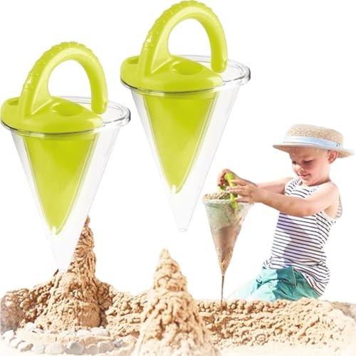 ELLHE Spilling Funnel Sand - Beach Toys for Older Kids, Spilling Funnel Sand Toy, Beach Spilling Funnel, Sand Castle Building Kit, Ultimate Sand & Water Mixing Toy for Spectacular Creations (2Pcs) von ELLHE