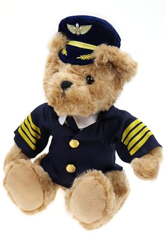 ELLUG Plüschtier/Stofftier/Kuscheltier Teddy-Bär als Kapitän/Pilot, sitzend H.: 30cm ELLUG Plüschtier/Stofftier/Kuscheltier Teddy-Bär als Kapitän/Pilot, sitzend H.: 30cm von ELLUG