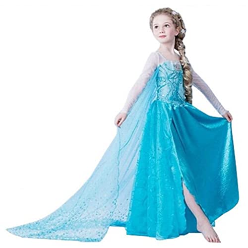 ELSA & ANNA Prinzessin Kleid Mädchen – Eiskönigin – Prinzessinnenkostüm – Mädchen Kleid für Partys, Geburtstage, Fasching, Karneval und Halloween – Prinzessin Kostüm Mädchen – 2-3 Jahre (UK-SEP302) von ELSA & ANNA