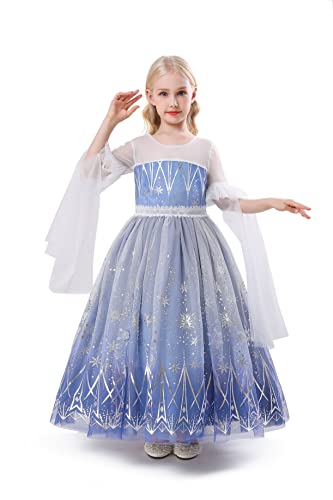 ELSA & ANNA Prinzessin Kleid Mädchen – Eiskönigin – Prinzessinnenkostüm – Mädchen Kleid für Partys, Geburtstage, Fasching, Karneval und Halloween – Prinzessin Kostüm Mädchen – 3-4 Jahre (CNDR15) von ELSA & ANNA