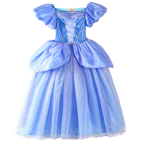 ELSA & ANNA Prinzessin Kleid Mädchen – Eiskönigin – Prinzessinnenkostüm – Mädchen Kleid für Partys, Geburtstage, Fasching, Karneval und Halloween – Prinzessin Kostüm Mädchen – 2-3 Jahre (FBA-CNDR2) von ELSA & ANNA